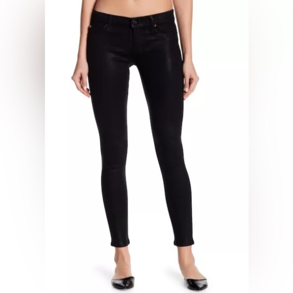 New $189 HUDSON Krista Super Skinny Black Jeans Size 26 NWOT